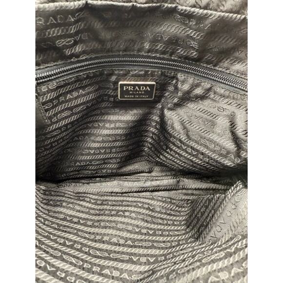 Vintage Prada Tessuto Jacquard Logo Mini Nylon Tote*Lock & Key Present*GREAT BAG - Picture 9 of 10